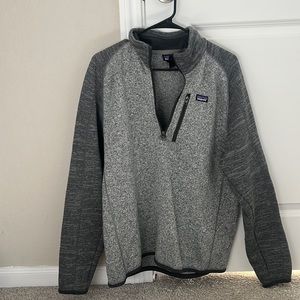 Men’s gray Patagonia quarter zip sweater size large